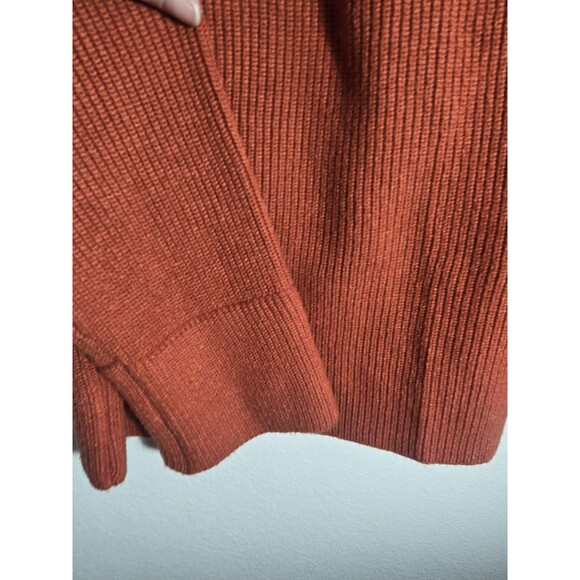 BTFBM Rust Orange Half Zip Ribbed Sweater Women’s Size Sm NWT Collared Knit Fall - Picture 14 of 15